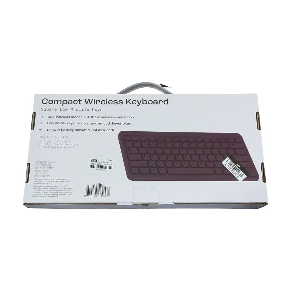 T5N North - Compact Square Key - Wireless Keyboard - QWERTY - Slim‎ - Brand New